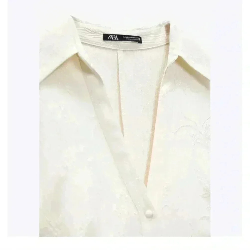BNWT Zara JACQUARD SHIRTDRESS size M - Picture 4 of 7